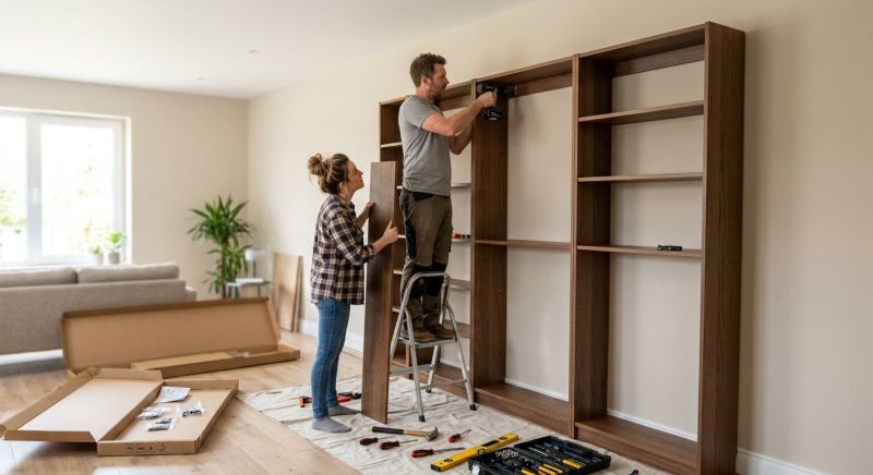 Custom Bookcase Installation in Raleigh, NC