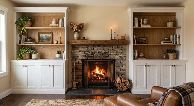 Fireplace Cabinet Installation in Fairfax, VA
