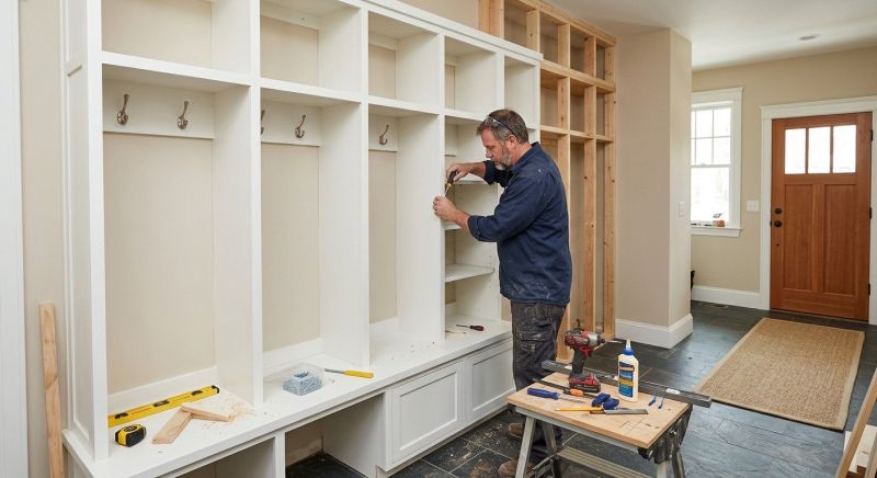 Mudroom Carpentry Installation in Durham, NC