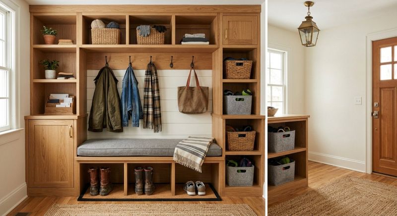Mudroom Shelving Installation in Raleigh, NC