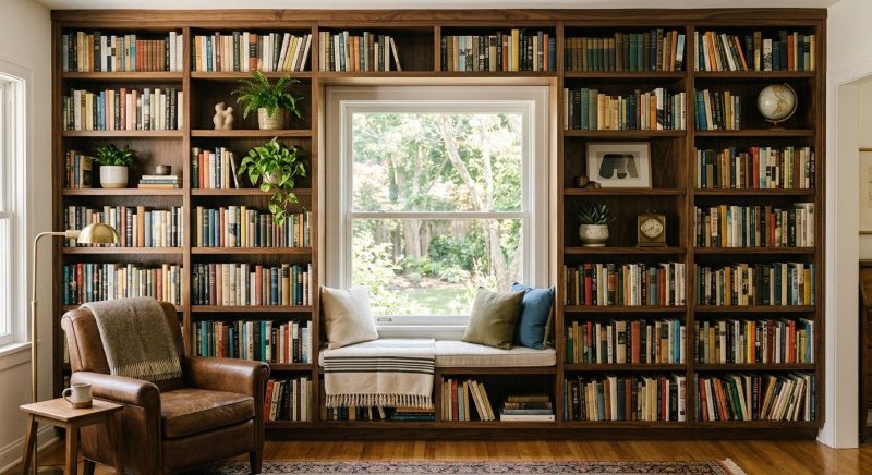Built In Bookshelves Installation in Annapolis, MD