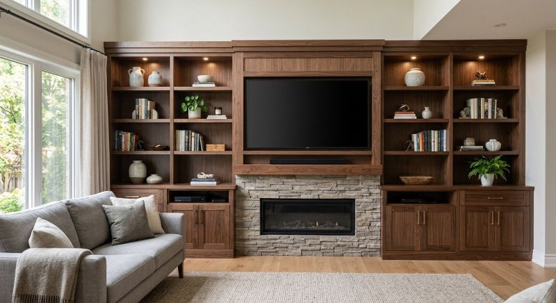 Fireplace Cabinet Installation in Annapolis, MD